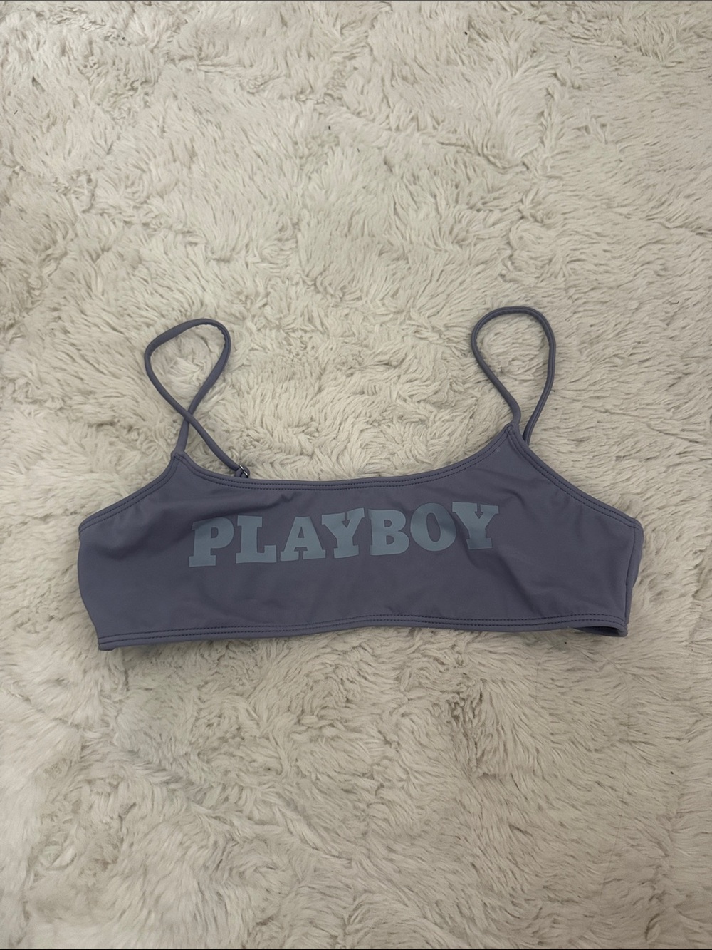 PLAYBOY Spaghetti-Strap Bralette in Lavender Gray